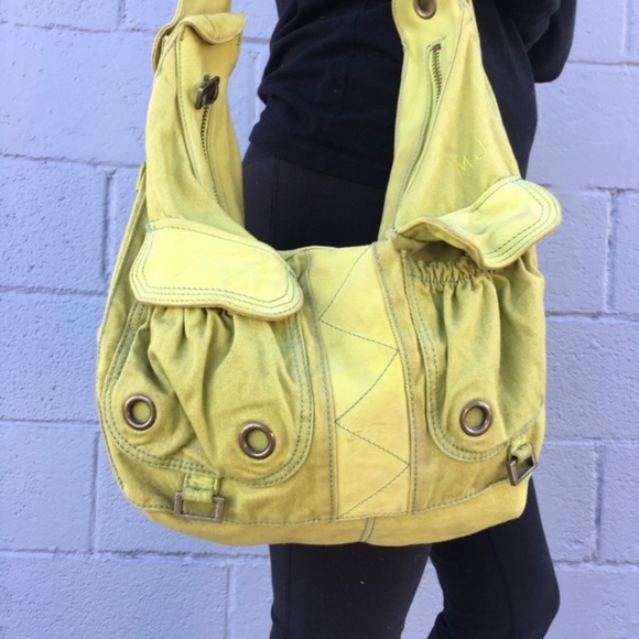 MARC JACOBS 🍏Green Cotton & Leather Messenger Bag - Picture 4 of 8